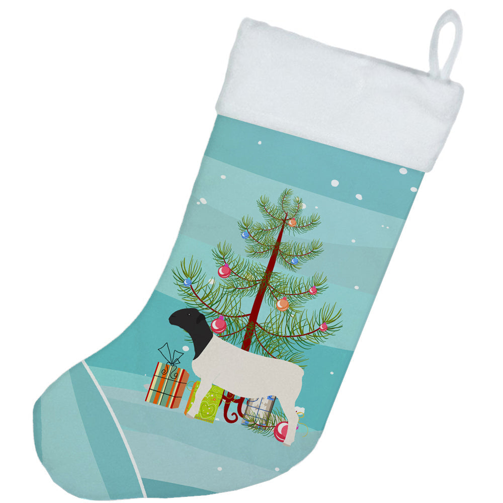 Dorper Sheep Christmas Holiday Stocking Double-Sided Print, Polyester Suede,11x18, Made in USA
