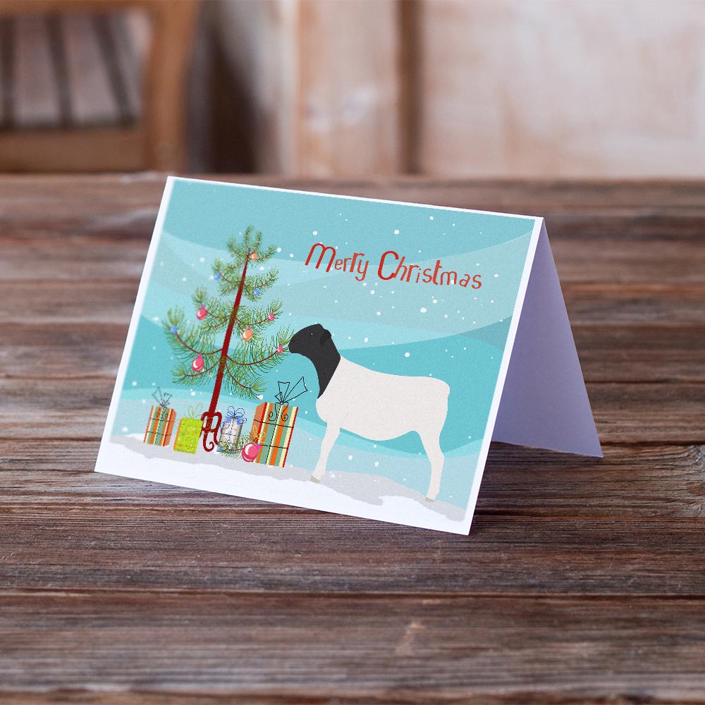 Dorper Sheep Christmas Greeting Cards Pack of 8 Blank Cards with Envelopes Whimsical A7 Size 5x7