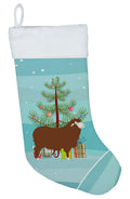 Merino Sheep Christmas Holiday Stocking Double-Sided Print, Polyester Suede,11x18, Made in USA