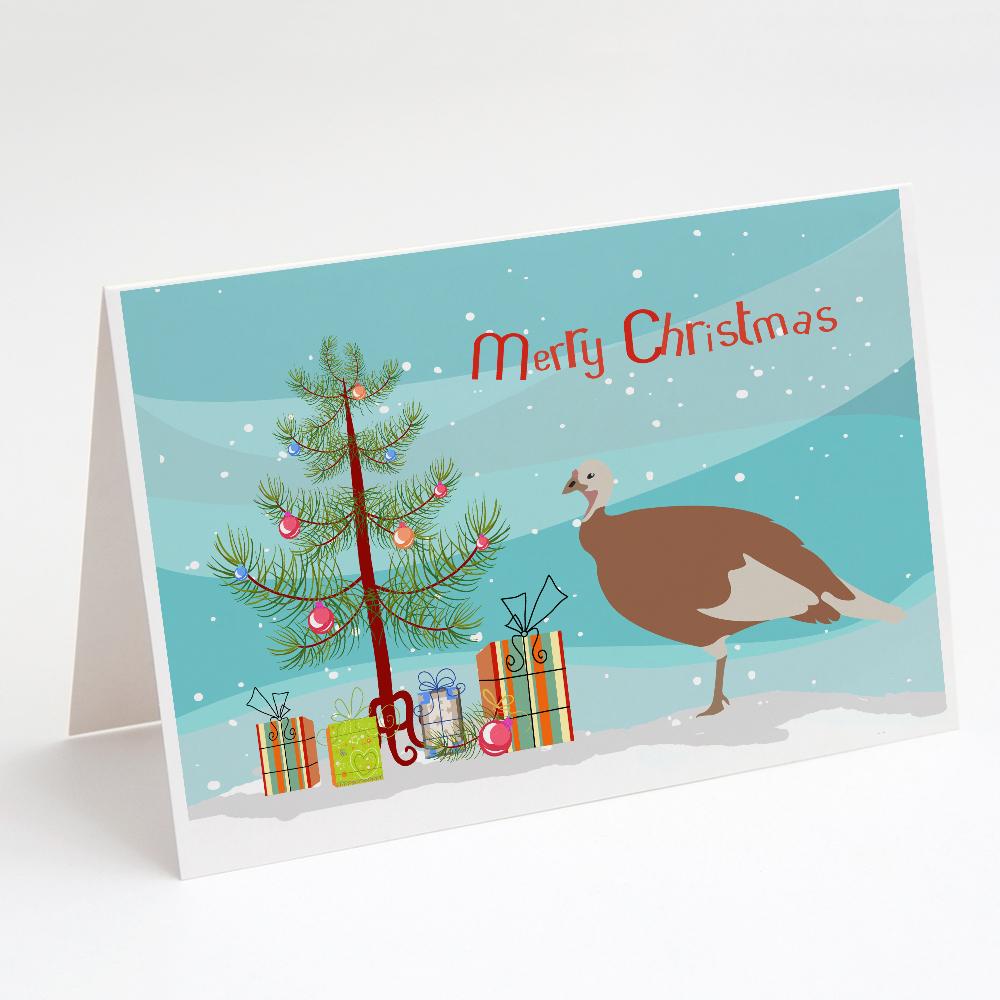 Jersey Buff Turkey Hen Christmas Greeting Cards Pack of 8 Blank Cards with Envelopes Whimsical A7 Size 5x7