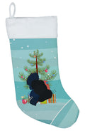 Norfolk Black Turkey Christmas Holiday Stocking Double-Sided Print, Polyester Suede,11x18, Made in USA