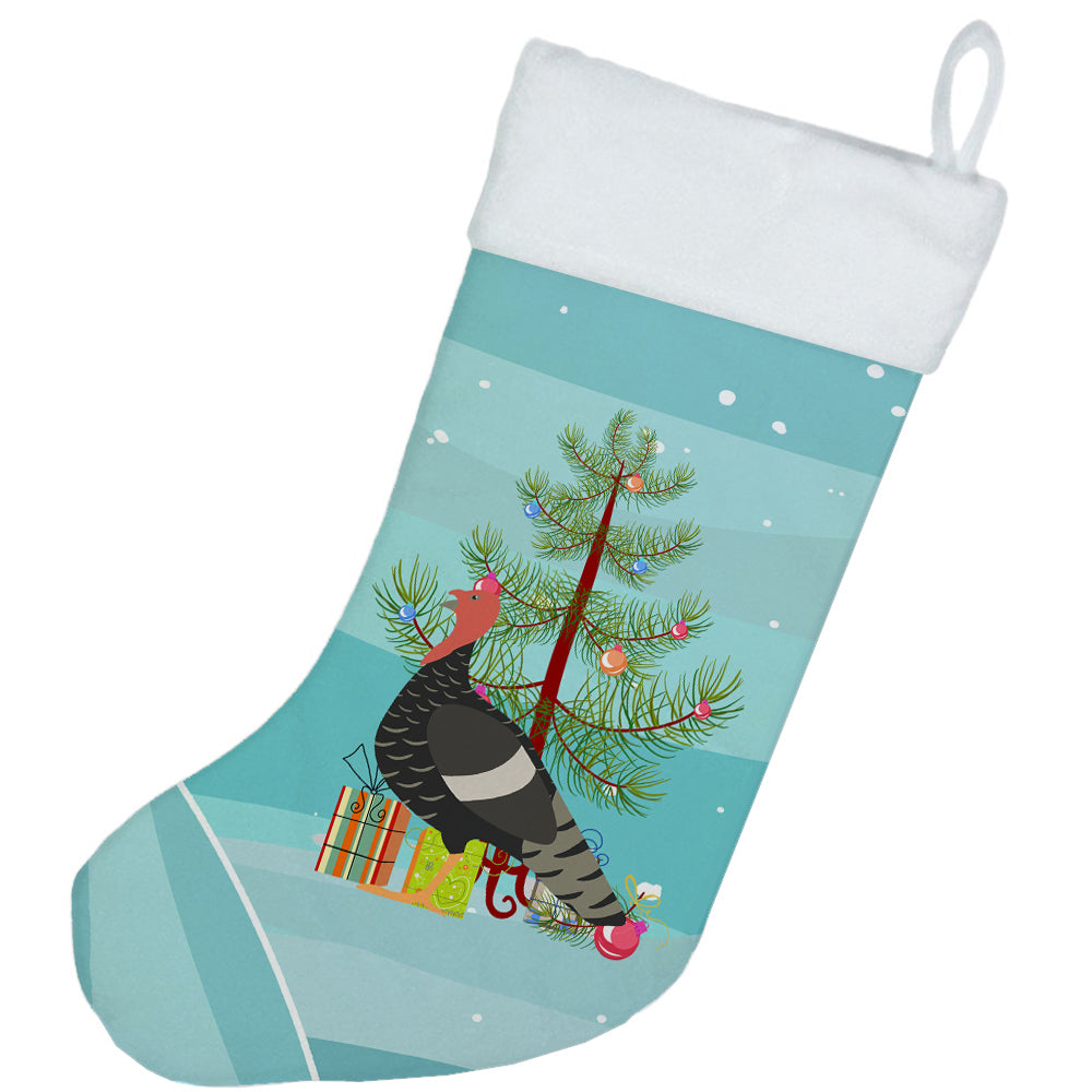 Marragansett Turkey Christmas Holiday Stocking Double-Sided Print, Polyester Suede,11x18, Made in USA