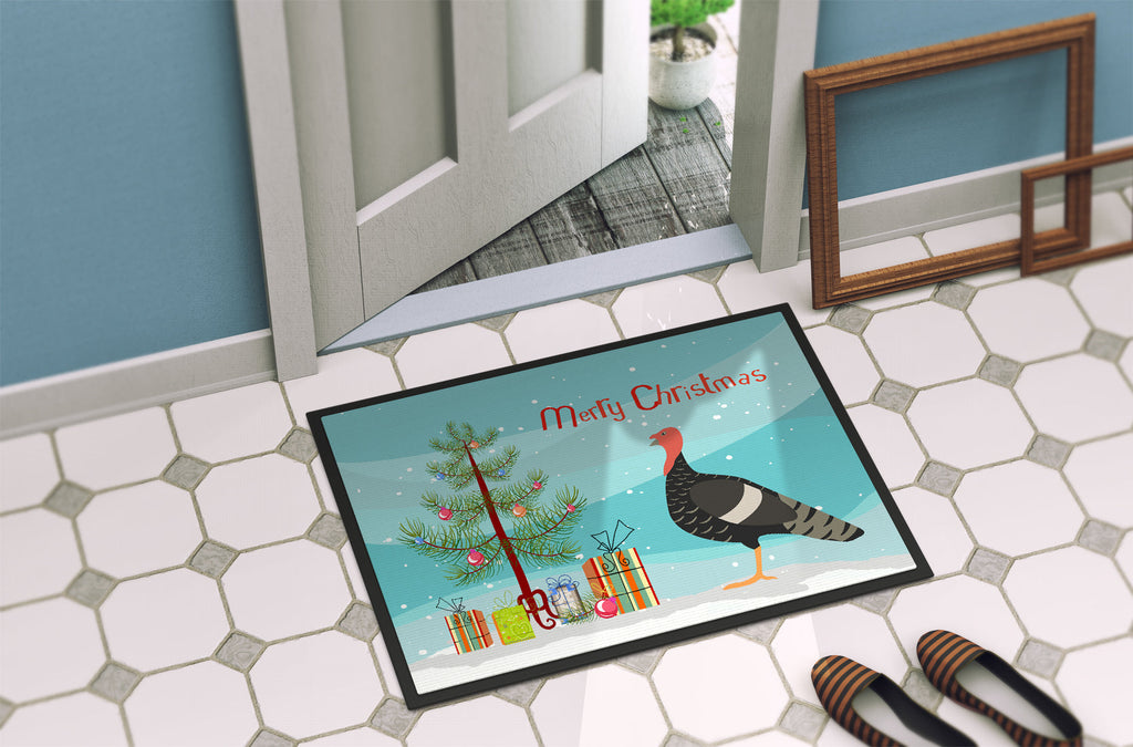 Marragansett Turkey Christmas Doormat Indoor Outdoor 24H X 36W Front Door Mat Rugs for Entryway, Non Slip Washable Low Pile,