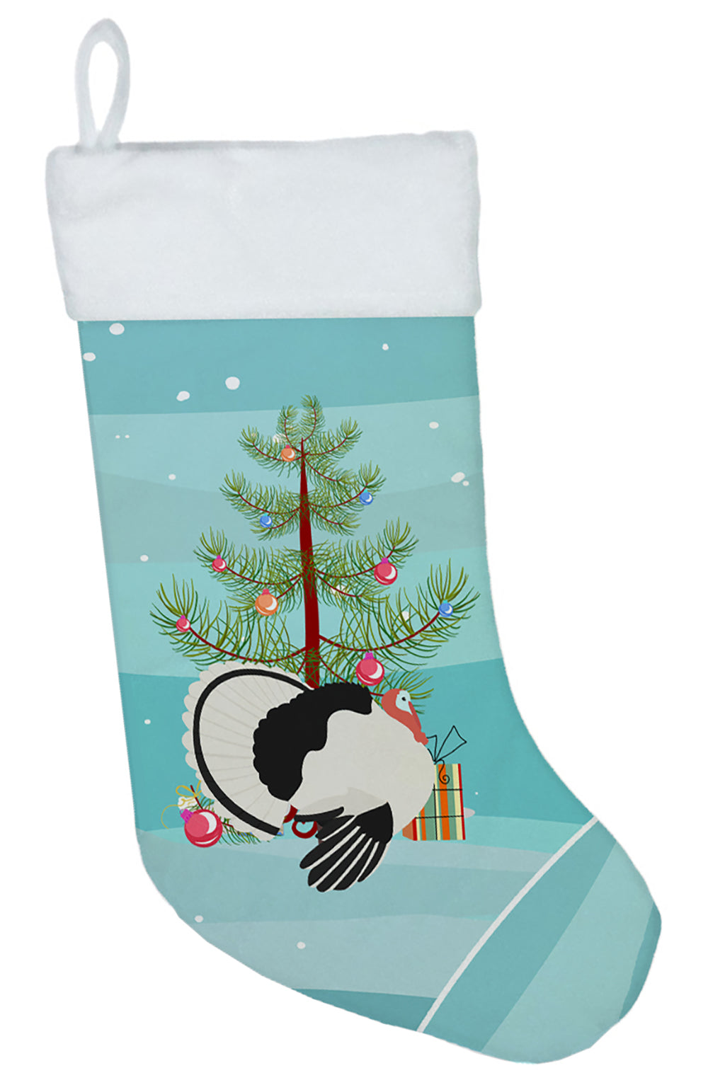 Royal Palm Turkey Christmas Holiday Stocking Double-Sided Print, Polyester Suede,11x18, Made in USA