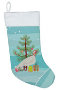 Beltsville Small White Turkey Hen Christmas Holiday Stocking Double-Sided Print, Polyester Suede,11x18, Made in USA