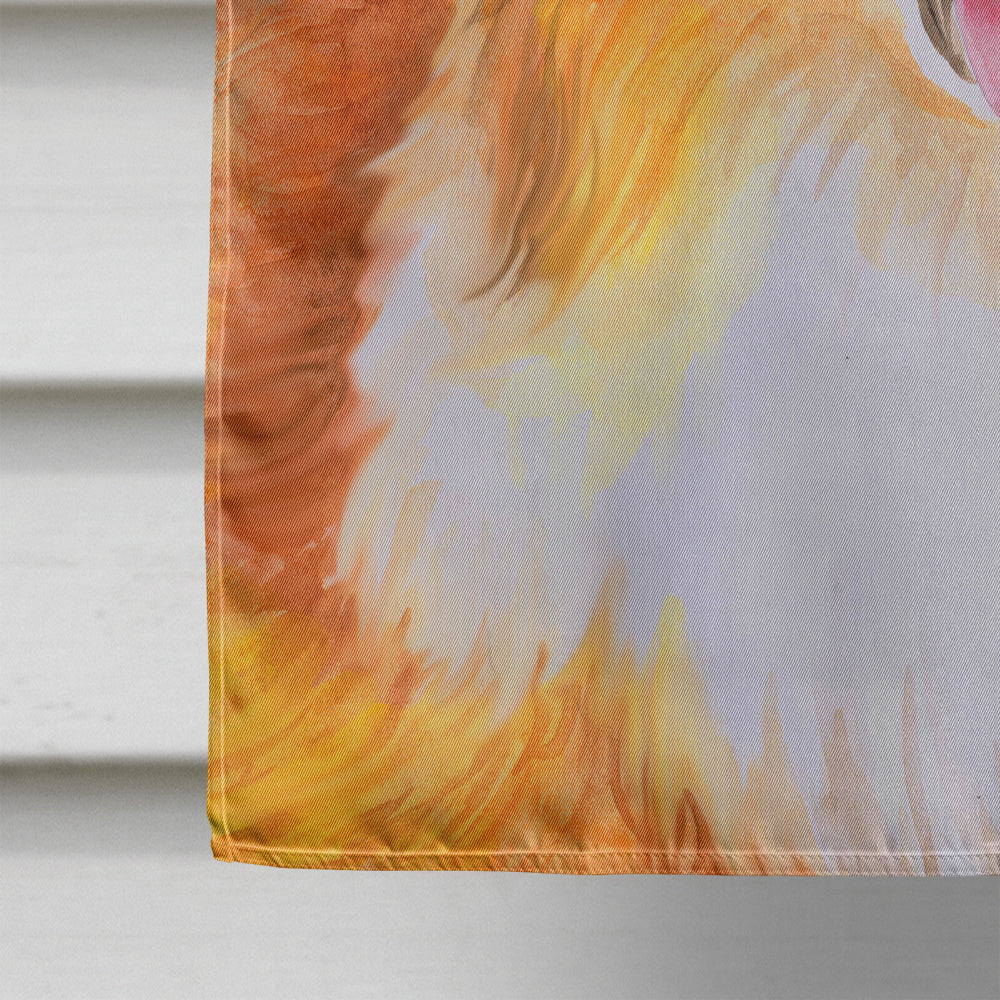 Sheltie St Patrick's House Flag 28x40 Porch Sleeve Pole Decorative Outside Yard Banner Artwork Wall Hanging, Polyester