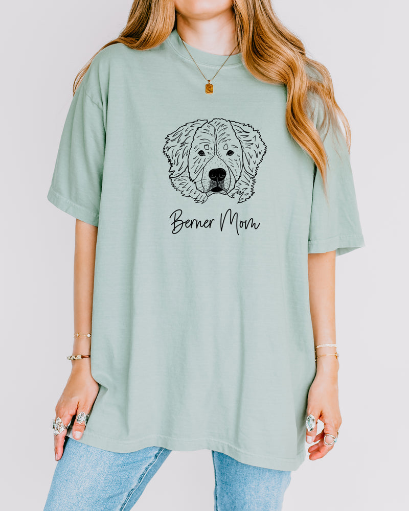 Berner Mom Bernese Mountain Dog Dog Mom Comfort Colors T Shirt