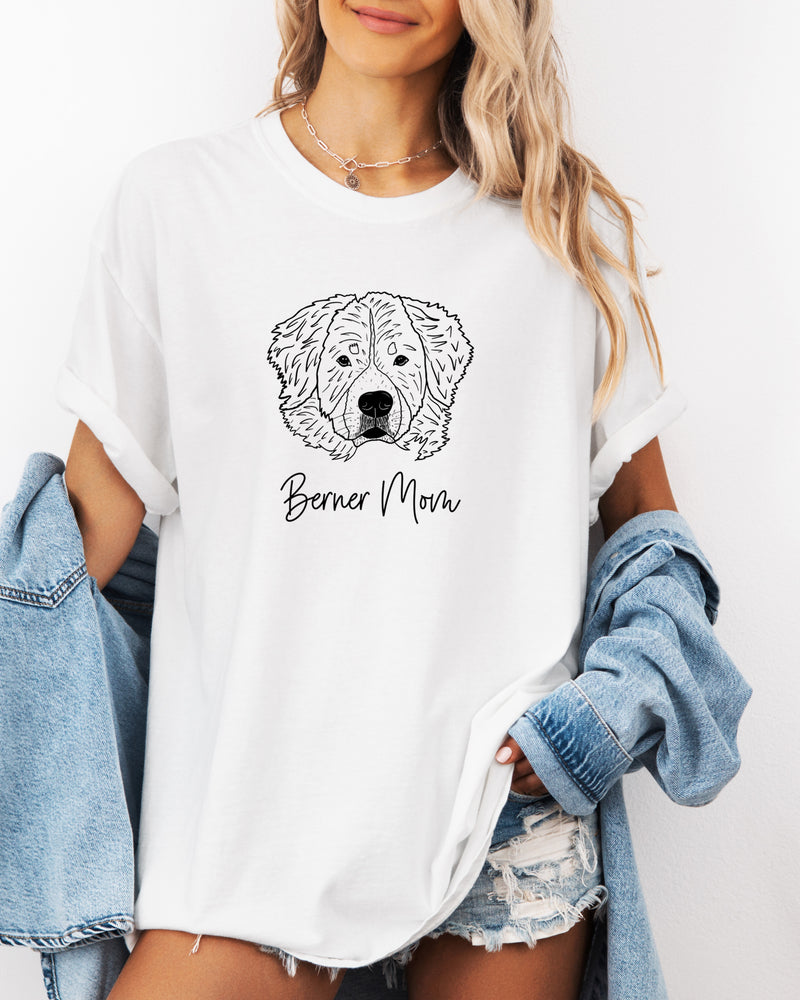Berner Mom Bernese Mountain Dog Dog Mom Comfort Colors T Shirt