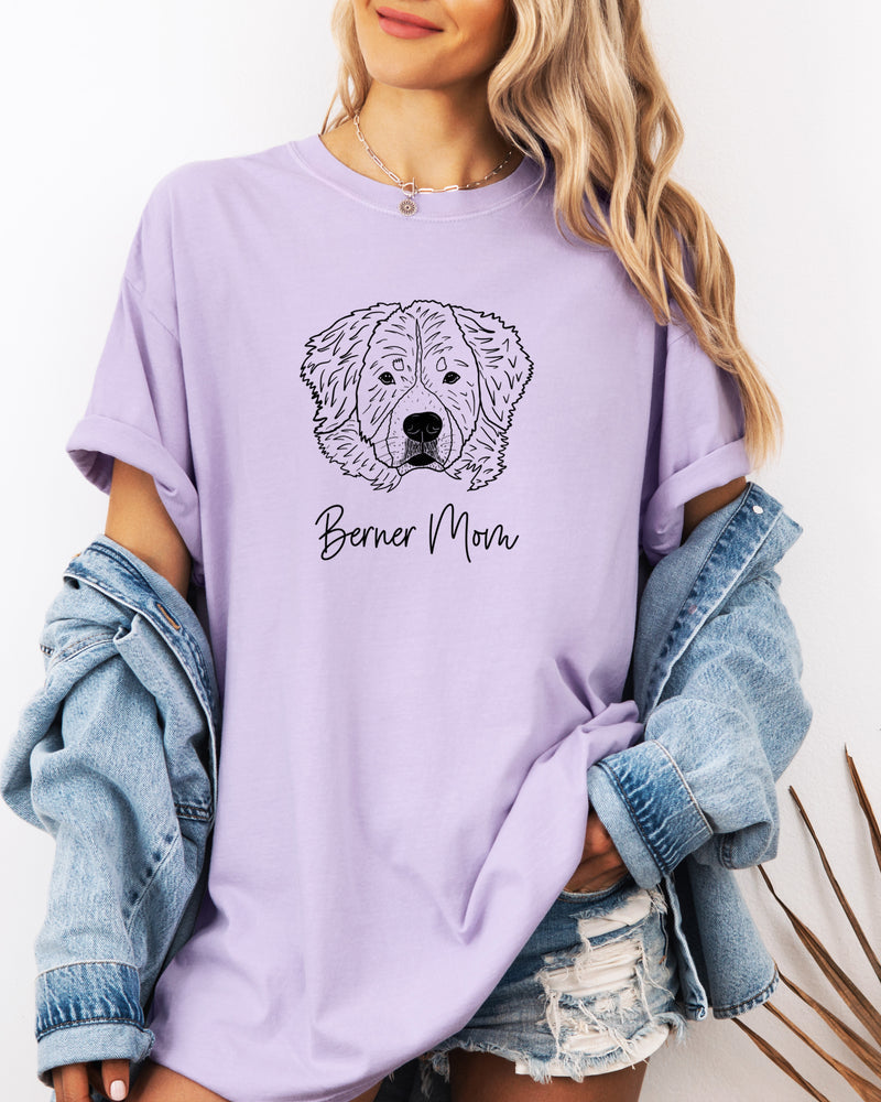 Berner Mom Bernese Mountain Dog Dog Mom Comfort Colors T Shirt