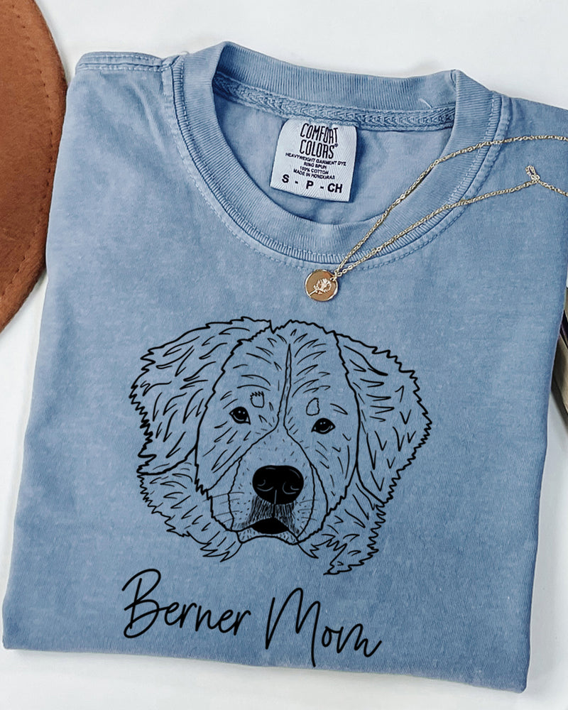 Berner Mom Bernese Mountain Dog Dog Mom Comfort Colors T Shirt