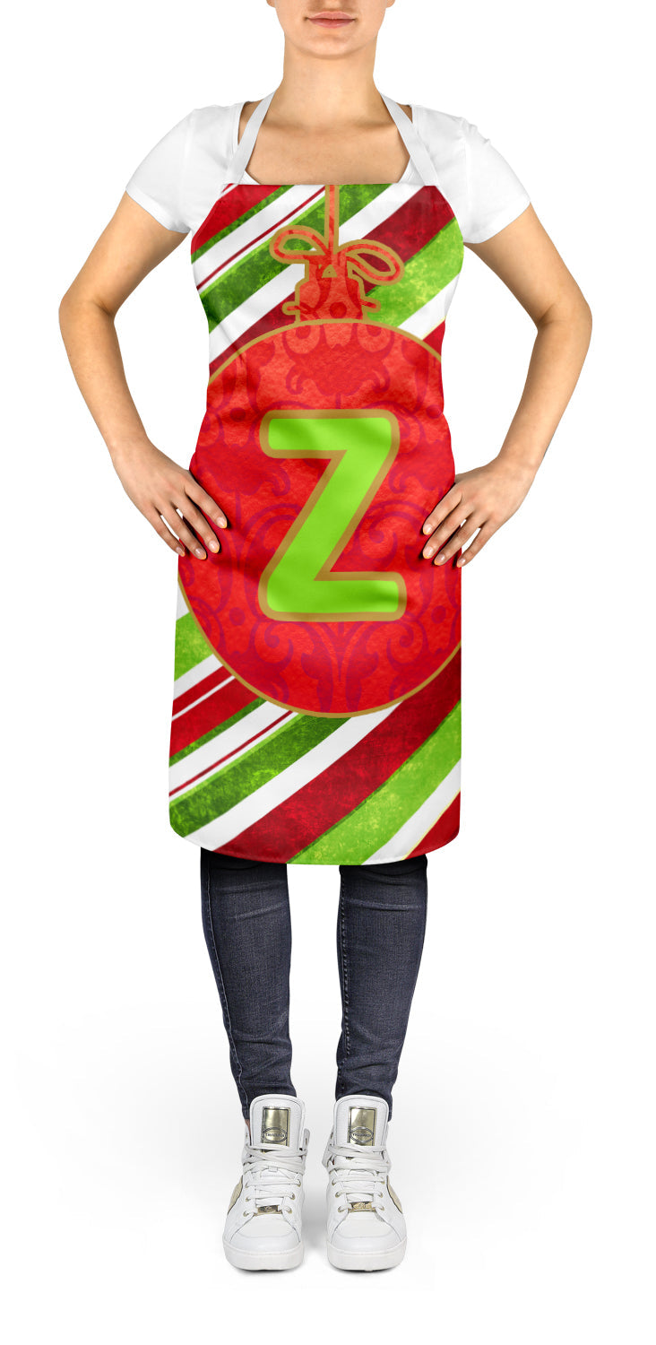 Christmas Oranment Holiday Initial Letter Z Apron Cooking Kitchen Server Baking Crafts Gardening for Adult Women Men, Unisex, Large, Multicolor