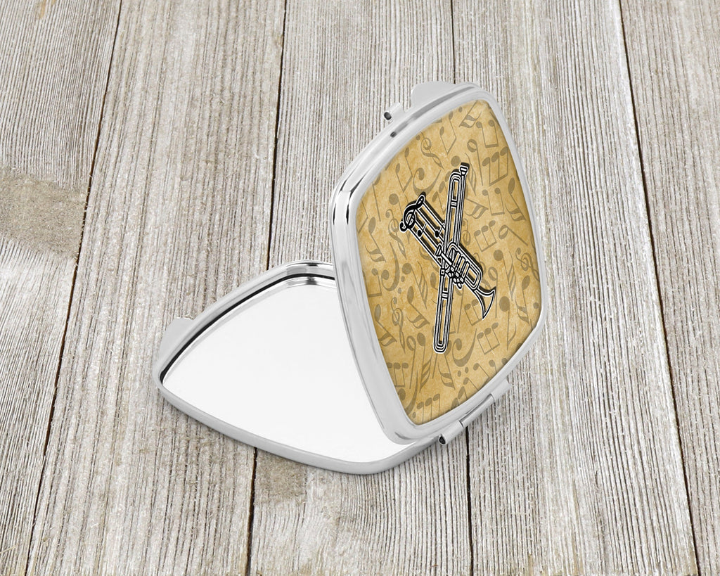 Letter X Musical Instrument Alphabet Compact Mirror Decorative Travel Makeup Mirror for Women Girls Gifts Pocket Makeup Mirror Folding Handheld