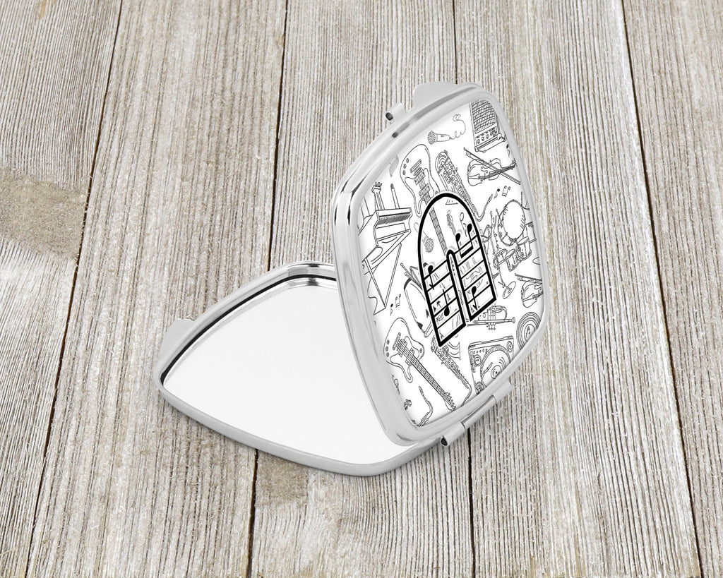Letter U Musical Note Letters Compact Mirror Decorative Travel Makeup Mirror for Women Girls Gifts Pocket Makeup Mirror Folding Handheld