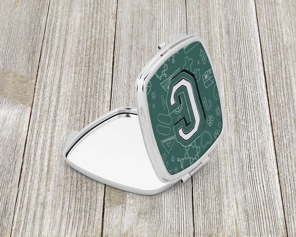 Letter C Back to School Initial Compact Mirror Decorative Travel Makeup Mirror for Women Girls Gifts Pocket Makeup Mirror Folding Handheld