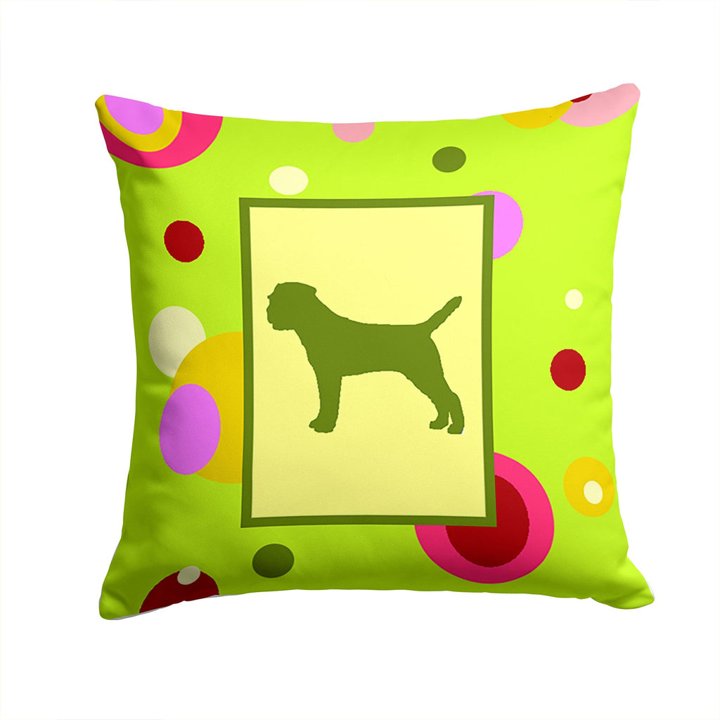 Border Terrier Decorative Throw Pillow 14x14 Indoor Outdoor Accent Cushion, Fabric Cover with Insert for Sofa, Bed, Porch & Living Room