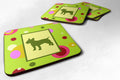 Bull Terrier Foam Coasters Set of 4 Cup Coasters for Indoor Outdoor, Tabletop Protection, Anti Slip, Mouse pad Material