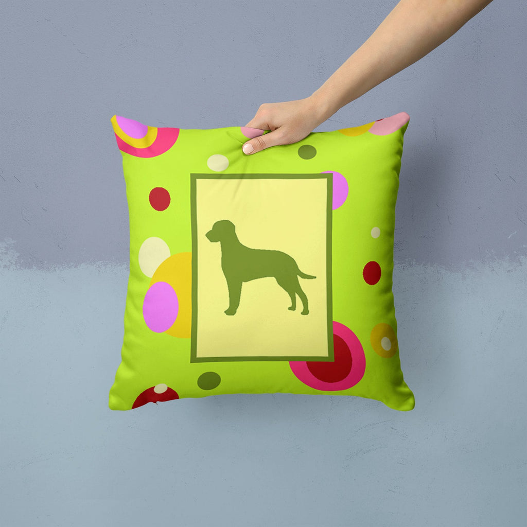 Curly Coated Retriever Decorative Throw Pillow 14x14 Indoor Outdoor Accent Cushion, Fabric Cover with Insert for Sofa, Bed, Porch & Living Room