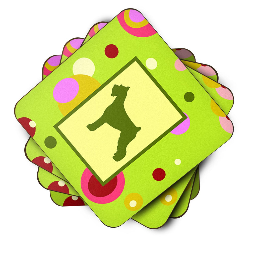 Schnauzer Foam Coasters Set of 4 Cup Coasters for Indoor Outdoor, Tabletop Protection, Anti Slip, Mouse pad Material