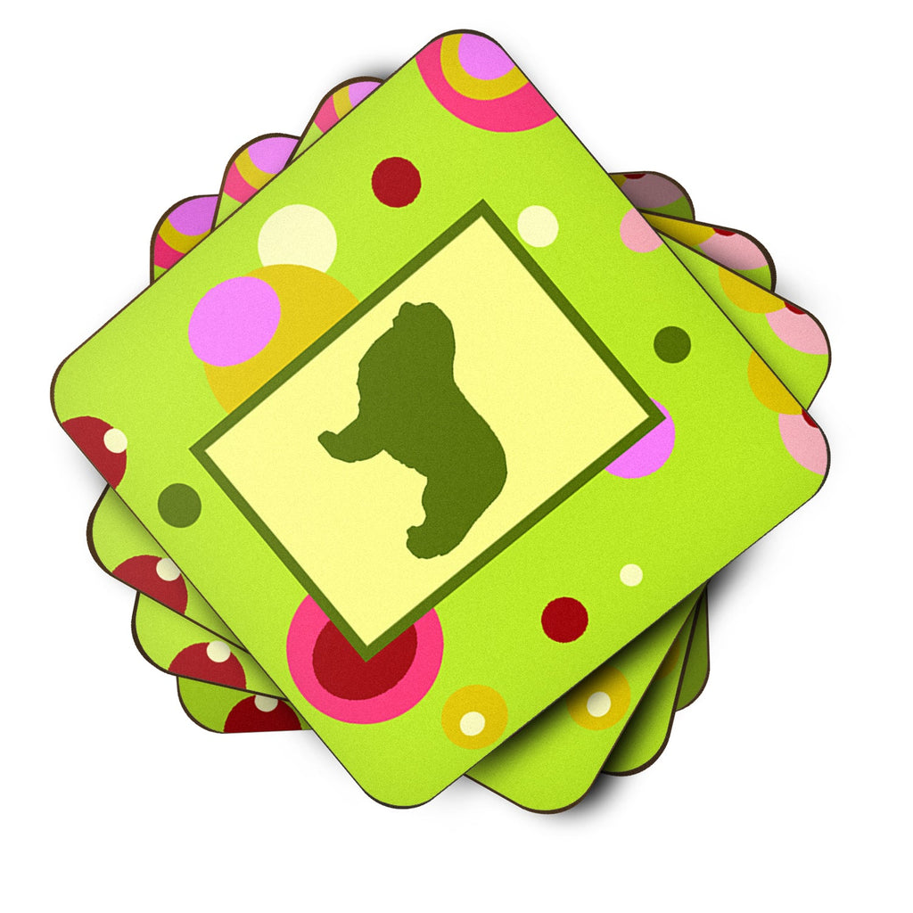 Great Pyrenees Foam Coasters Set of 4 Cup Coasters for Indoor Outdoor, Tabletop Protection, Anti Slip, Mouse pad Material