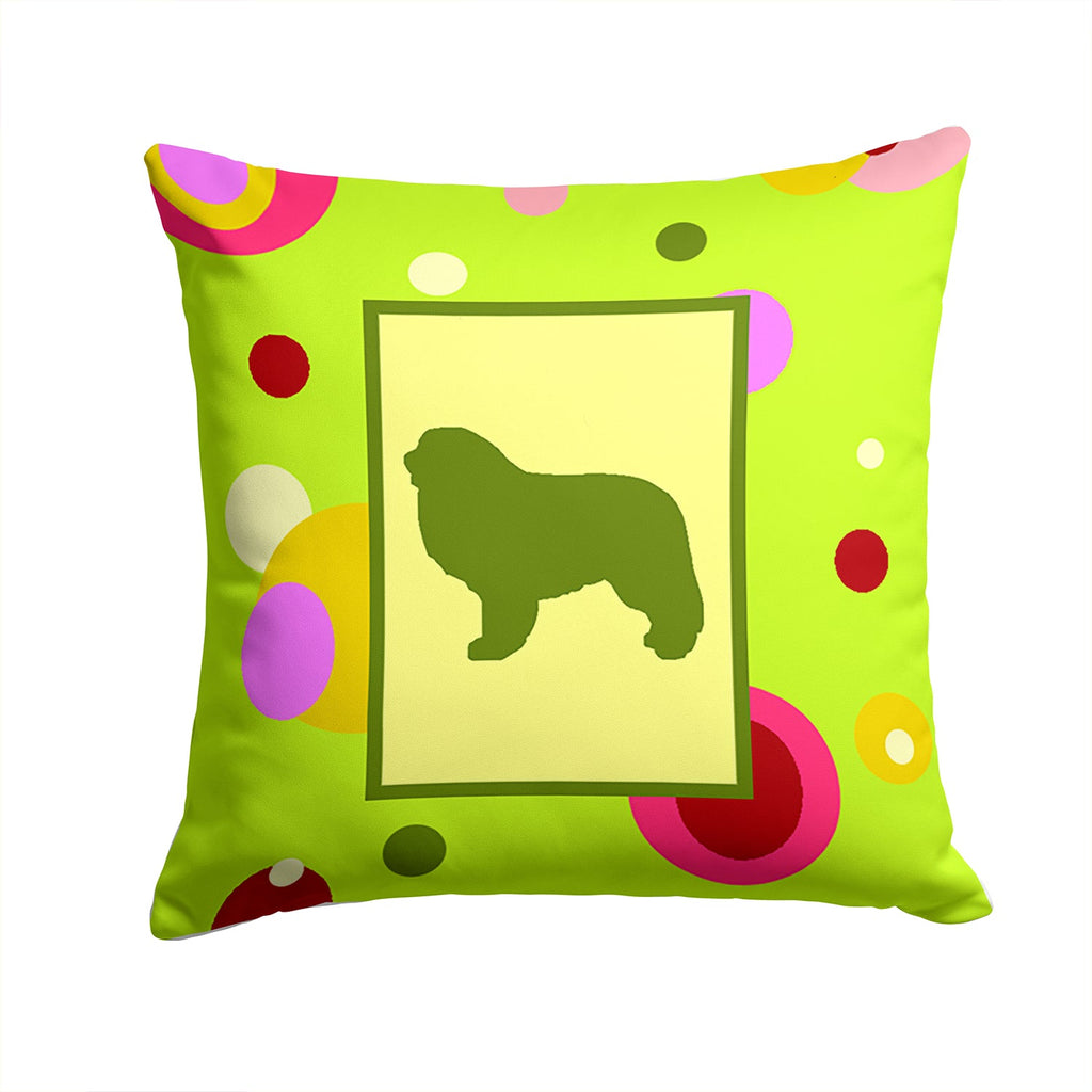 Great Pyrenees Decorative Throw Pillow 14x14 Indoor Outdoor Accent Cushion, Fabric Cover with Insert for Sofa, Bed, Porch & Living Room