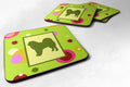 Tibetan Mastiff Foam Coasters Set of 4 Cup Coasters for Indoor Outdoor, Tabletop Protection, Anti Slip, Mouse pad Material