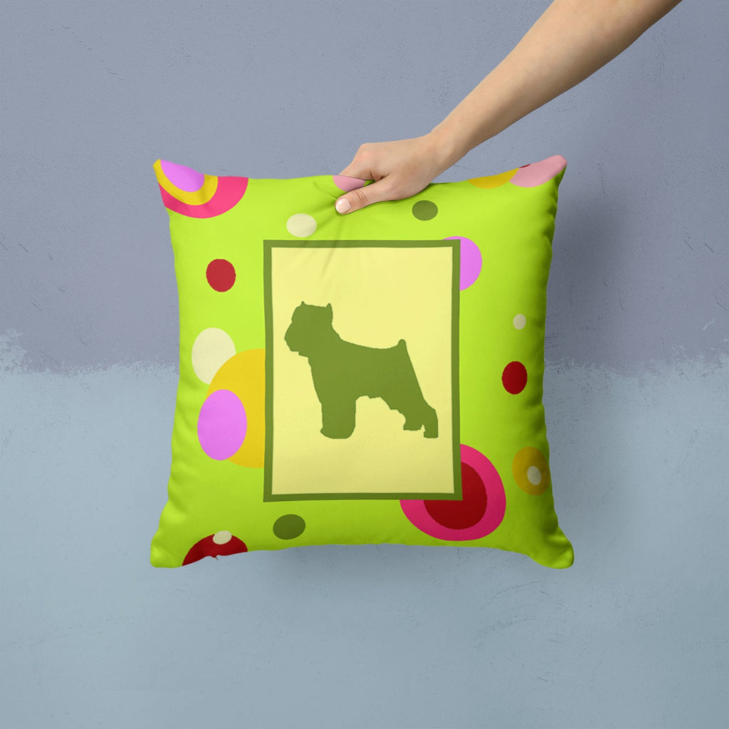 Brussels Griffon Decorative Throw Pillow 14x14 Indoor Outdoor Accent Cushion, Fabric Cover with Insert for Sofa, Bed, Porch & Living Room