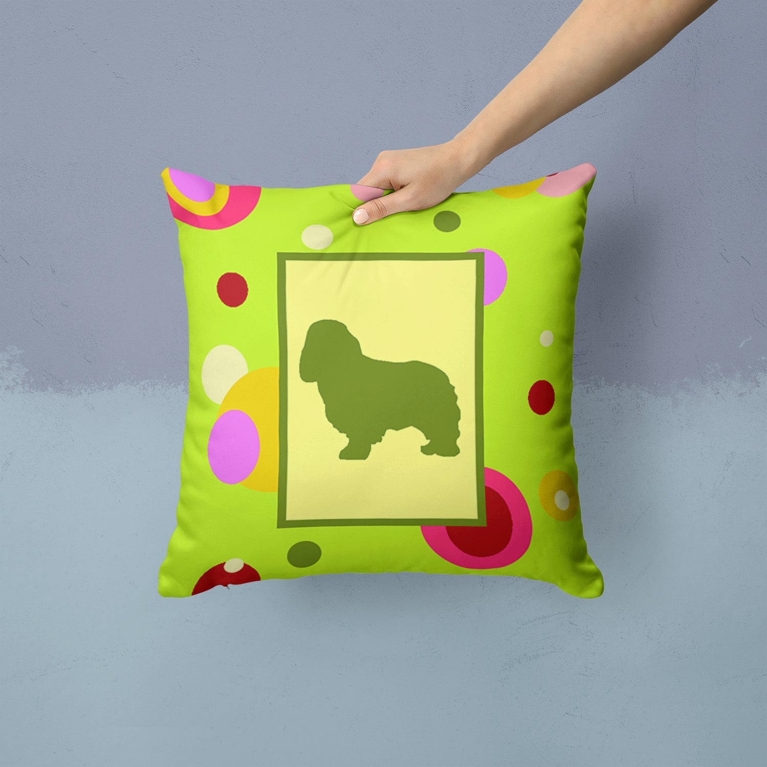 Cavalier Spaniel Decorative Throw Pillow 14x14 Indoor Outdoor Accent Cushion, Fabric Cover with Insert for Sofa, Bed, Porch & Living Room