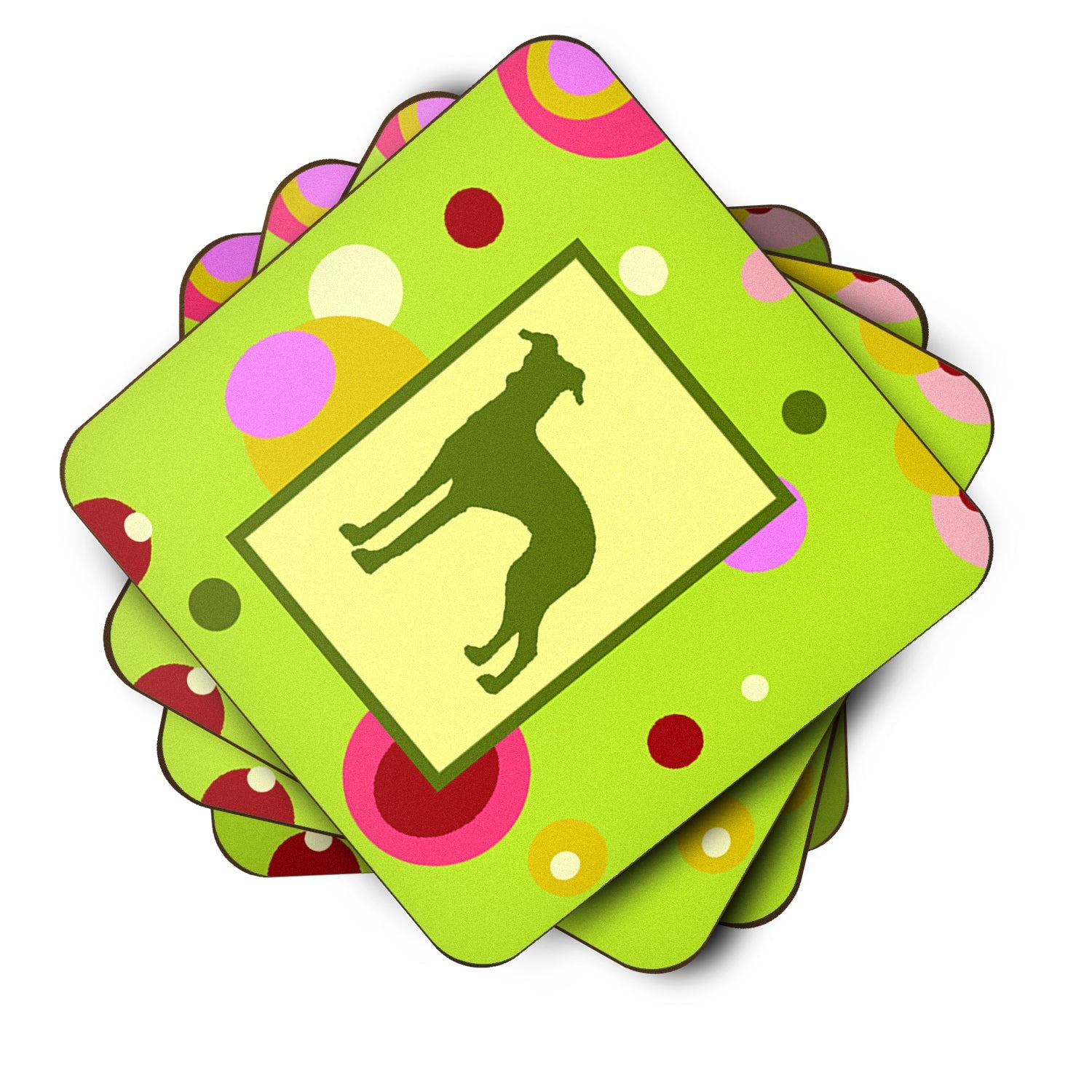 Italian Greyhound Foam Coasters Set of 4 Cup Coasters for Indoor Outdoor, Tabletop Protection, Anti Slip, Mouse pad Material