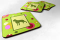 Boston Terrier Foam Coasters Set of 4 Cup Coasters for Indoor Outdoor, Tabletop Protection, Anti Slip, Mouse pad Material
