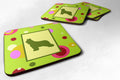 Briard Foam Coasters Set of 4 Cup Coasters for Indoor Outdoor, Tabletop Protection, Anti Slip, Mouse pad Material