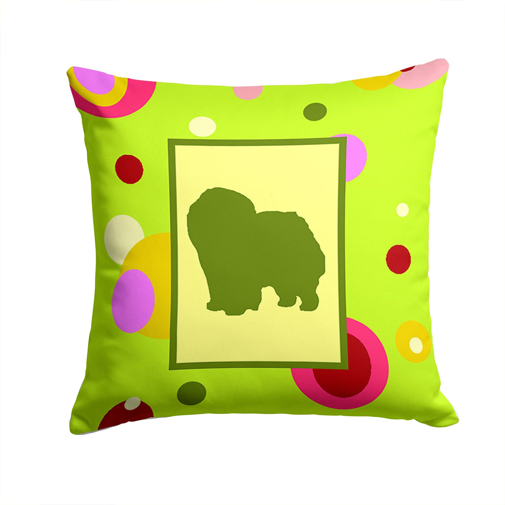 Chow Chow Decorative Throw Pillow 14x14 Indoor Outdoor Accent Cushion, Fabric Cover with Insert for Sofa, Bed, Porch & Living Room