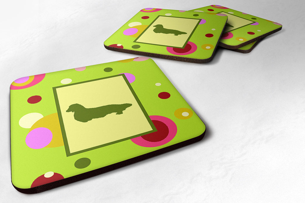 Dachshund Foam Coasters Set of 4 Cup Coasters for Indoor Outdoor, Tabletop Protection, Anti Slip, Mouse pad Material