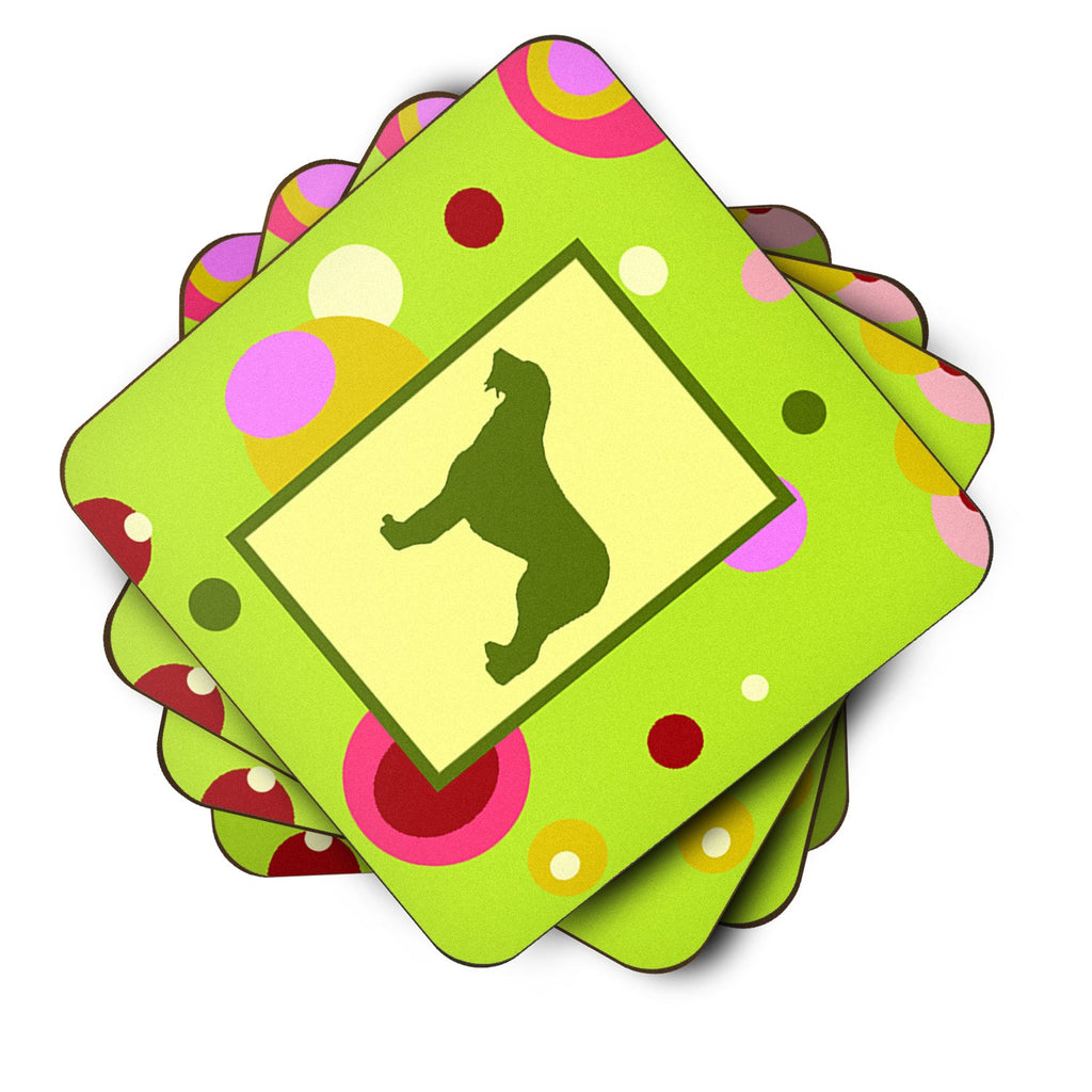 Irish Wolfhound Foam Coasters Set of 4 Cup Coasters for Indoor Outdoor, Tabletop Protection, Anti Slip, Mouse pad Material