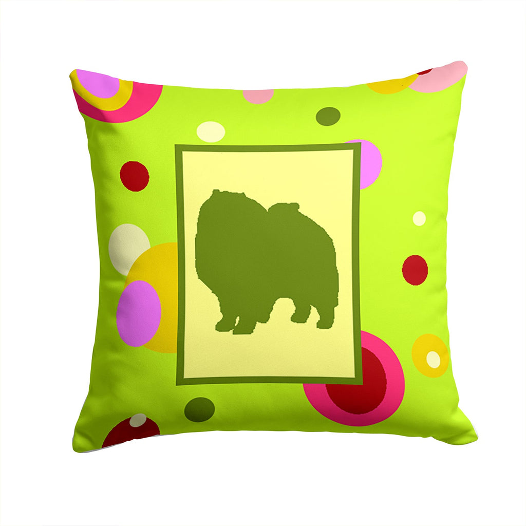 Keeshond Decorative Throw Pillow 14x14 Indoor Outdoor Accent Cushion, Fabric Cover with Insert for Sofa, Bed, Porch & Living Room