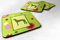 Saluki Foam Coasters Set of 4 Cup Coasters for Indoor Outdoor, Tabletop Protection, Anti Slip, Mouse pad Material
