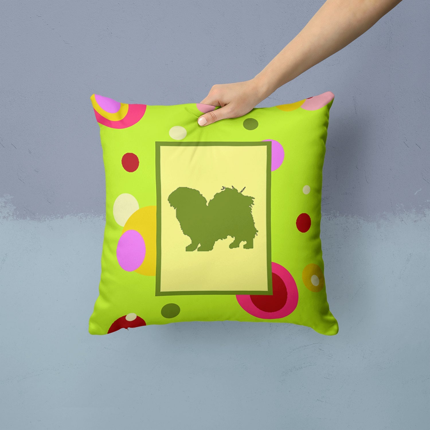 Decorative Throw Pillow 14x14 Indoor Outdoor Accent Cushion, Fabric Cover with Insert for Sofa, Bed, Porch & Living Room