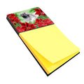 Moscow Watchdog Poinsettas Watercolor Sticky Note Holder Refillable Dispenser Desk Accessory 3x3 Pad Gift