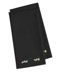 Great Dane Easter Black Embroidered Towel Set of 2 Decorative Bathroom Guest Hand Towel for Hand, Face, Tea, Dishcloth, 19 X 25, Black