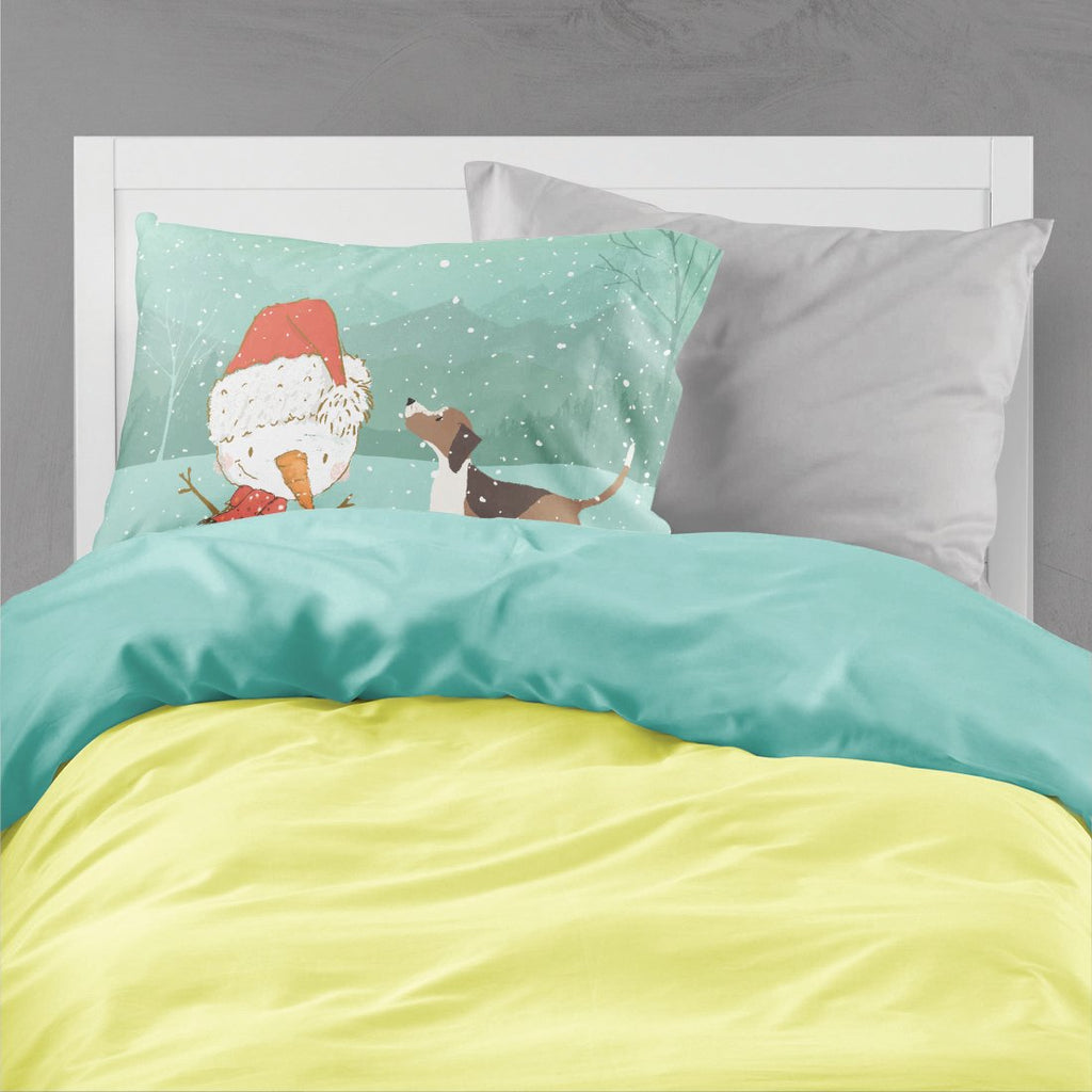 Beagle Snowman Christmas Standard Pillowcase Lightweight Super Soft Easy Care Decorative Artwork Pillowcase, Standard