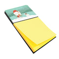Jack Russell Terrier Snowman Christmas Watercolor Sticky Note Holder Refillable Dispenser Desk Accessory 3x3 Pad Gift