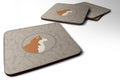 Akita In the Kitchen Foam Coasters Set of 4 Cup Coasters for Indoor Outdoor, Tabletop Protection, Anti Slip, Mouse pad Material