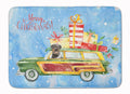 Merry Christmas Rottweiler Memory Foam Kitchen Mat Machine Washable Anti-Fatigue Cushion Comfort Bath or Kitchen Rug