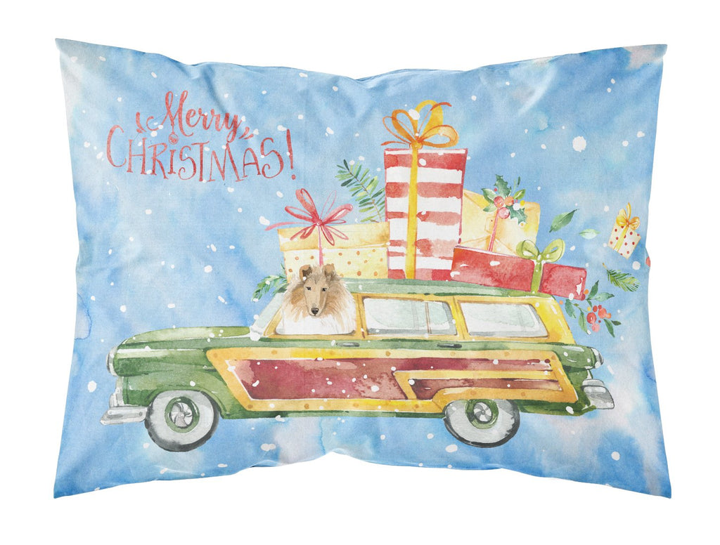 Merry Christmas Collie Standard Pillowcase Lightweight Super Soft Easy Care Decorative Artwork Pillowcase, Standard