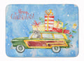 Merry Christmas Schnauzer #2 Memory Foam Kitchen Mat Machine Washable Anti-Fatigue Cushion Comfort Bath or Kitchen Rug