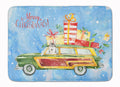 Merry Christmas Siberian Husky Memory Foam Kitchen Mat Machine Washable Anti-Fatigue Cushion Comfort Bath or Kitchen Rug