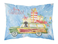 Merry Christmas Black Labrador Retriever Standard Pillowcase Lightweight Super Soft Easy Care Decorative Artwork Pillowcase, Standard