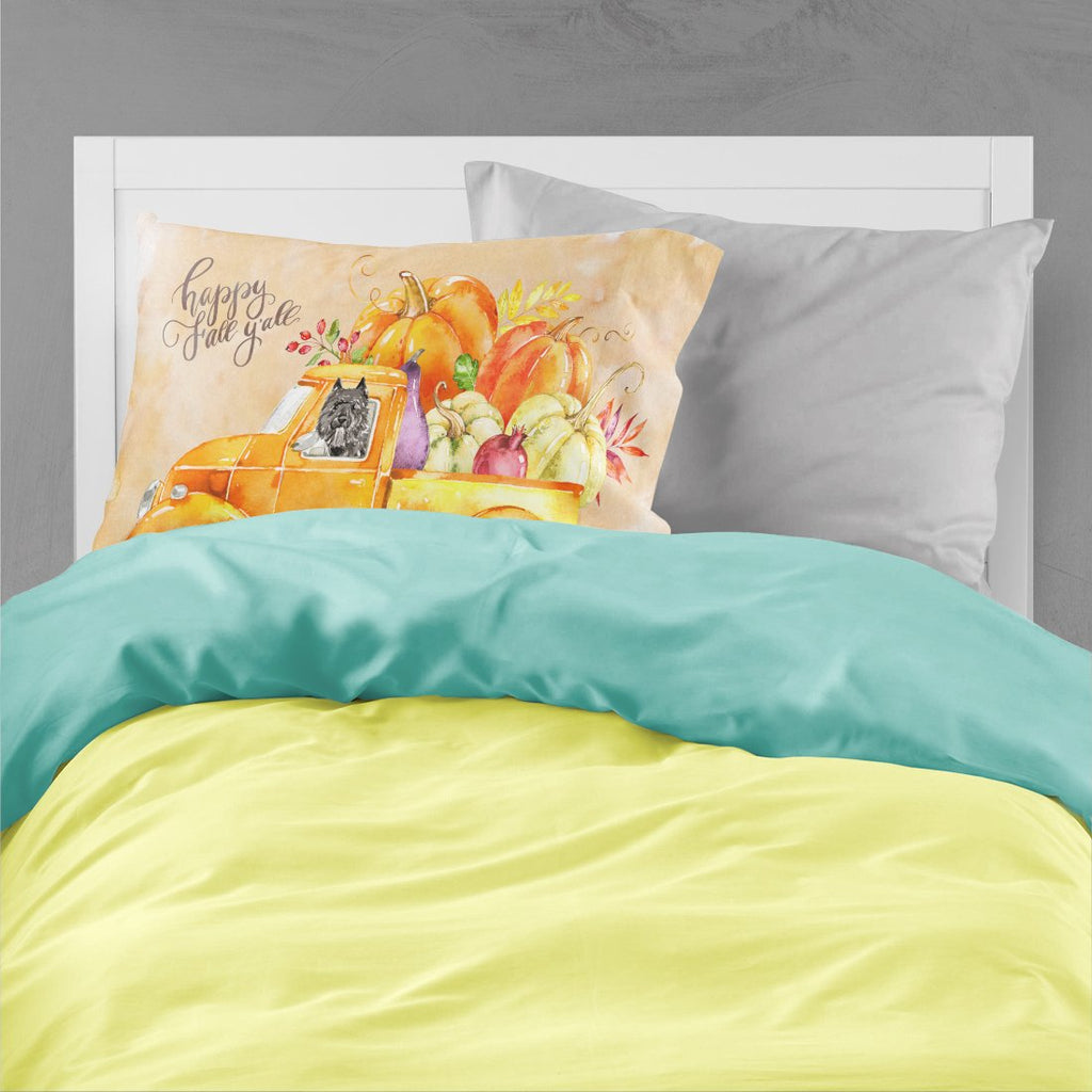 Fall Harvest Bouvier des Flandres Standard Pillowcase Lightweight Super Soft Easy Care Decorative Artwork Pillowcase, Standard