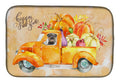 Fall Harvest Rottweiler Dish Drying Mat Absorbent Dish Drying Mat Pad for Kitchen Counter Dish Drainer Mat for Countertop, 14 x 21", Multicolor