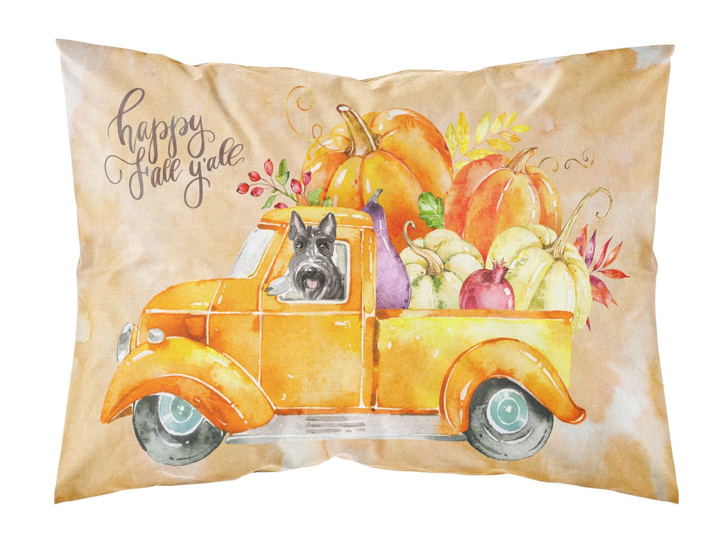 Fall Harvest Scottish Terrier Standard Pillowcase Lightweight Super Soft Easy Care Decorative Artwork Pillowcase, Standard