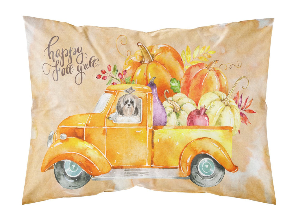 Fall Harvest Shih Tzu Standard Pillowcase Lightweight Super Soft Easy Care Decorative Artwork Pillowcase, Standard